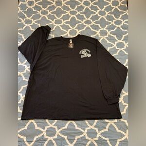 Mens 5XL Black Long Sleeve Sons Of Arthritis Biker Shirt NWT #sonsofarthritis